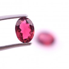 Pink tourmaline 6.8x5mm oval faceted cut 1.20cts